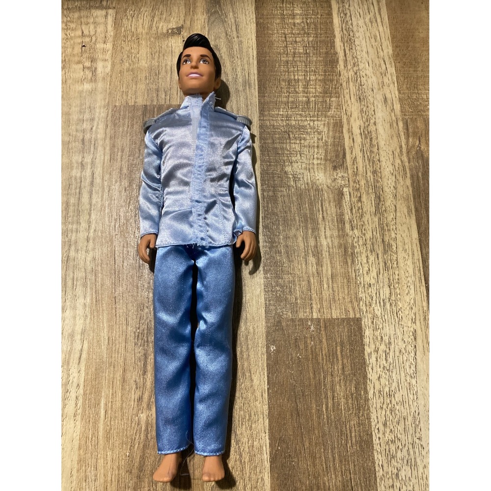Mattel Disney Cinderella Prince Charming Doll Blue Satin Royal Uniform Epaulets